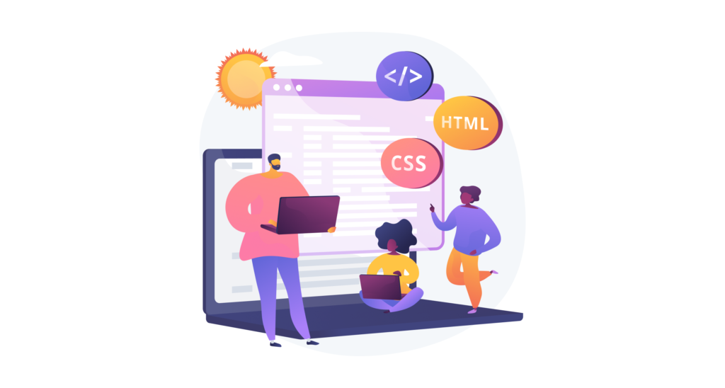 Highlighting the benefits of superior frontend development alongside a web development icon.