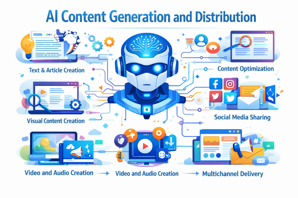 AI Content Generation and Distribution