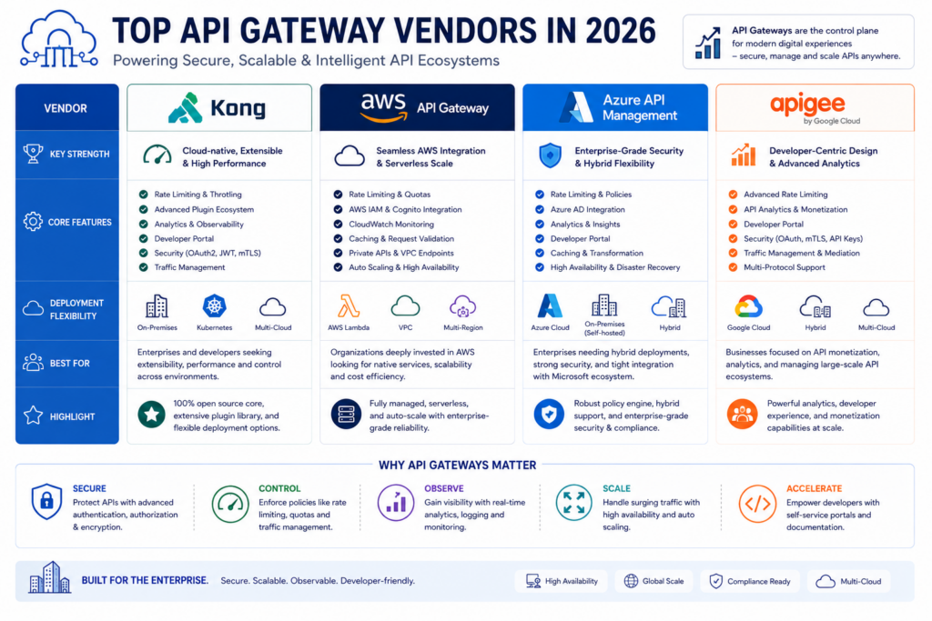 Top API Gateway Vendors in 2026
